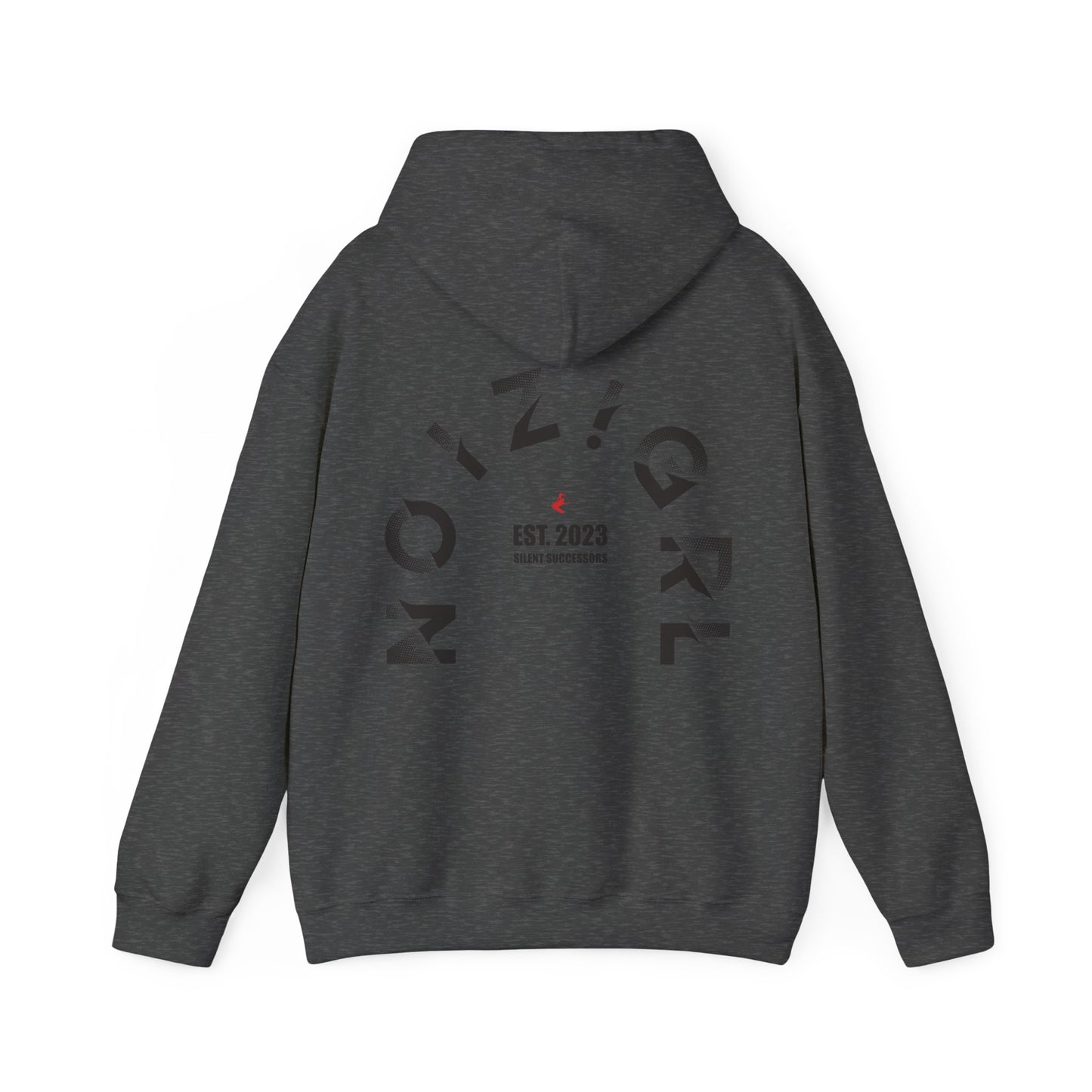 NOIZIGRL CURLED DARK LOGO HOODIE