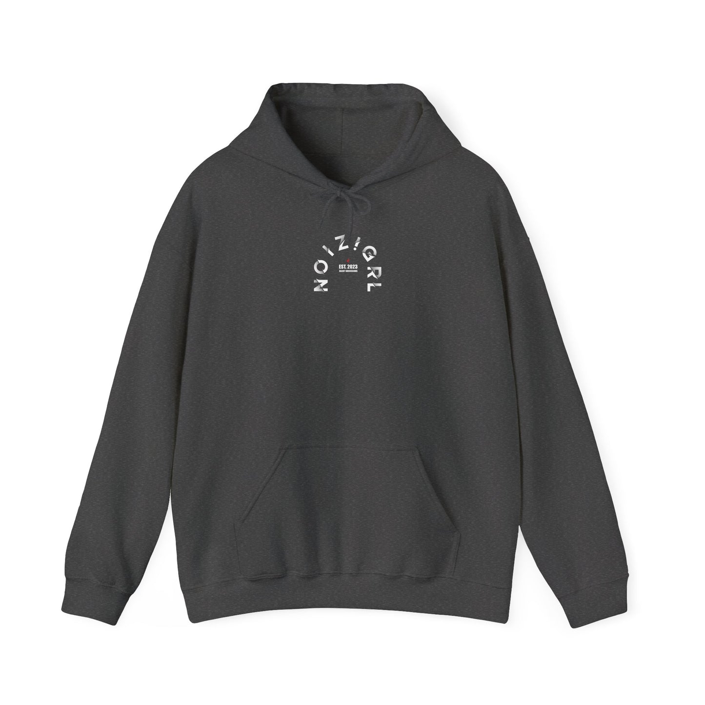 NOIZIGRL CURLED LIGHT LOGO  HOODIE