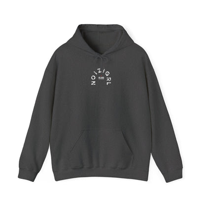 NOIZIGRL CURLED LIGHT LOGO  HOODIE