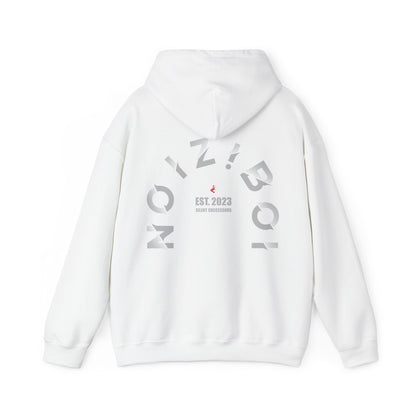 NOIZIBOI CURLED LIGHT LOGO HOODIE