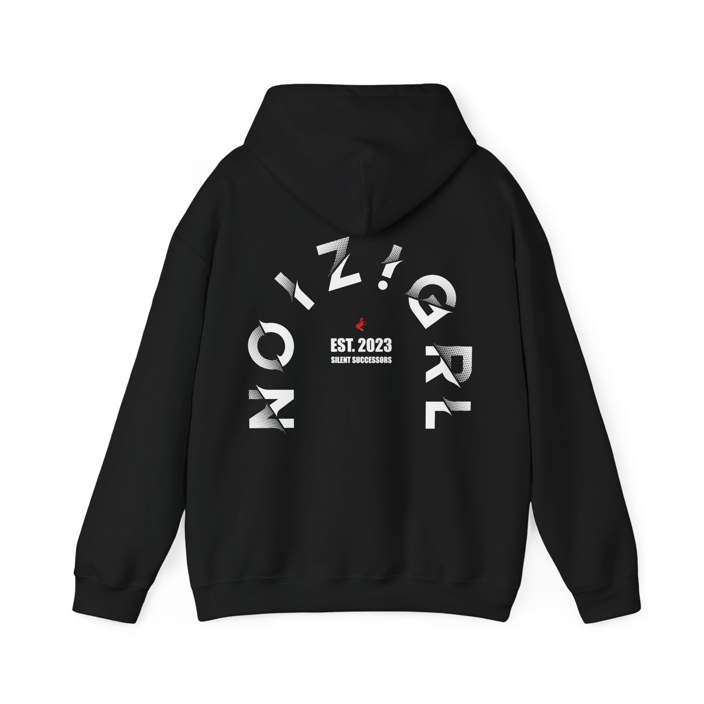 NOIZIGRL CURLED LIGHT LOGO  HOODIE