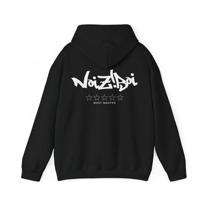 NOIZIBOI LIGHT LOGO 'MOST WANTED' HOODIE