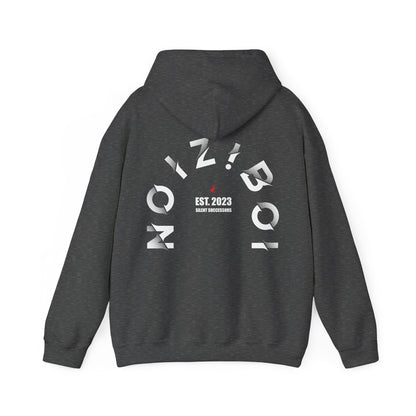 NOIZIBOI CURLED LIGHT LOGO HOODIE