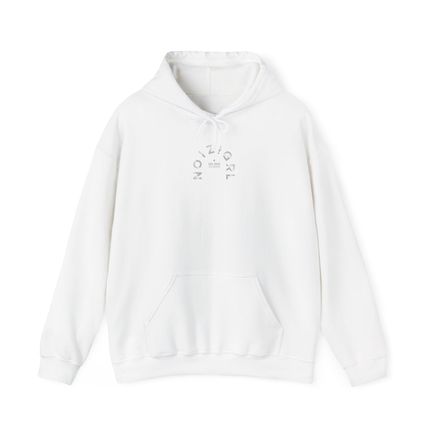 NOIZIGRL CURLED LIGHT LOGO  HOODIE