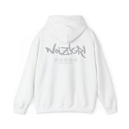NOIZIGRL LIGHT LOGO 'MOST WANTED' HOODIE