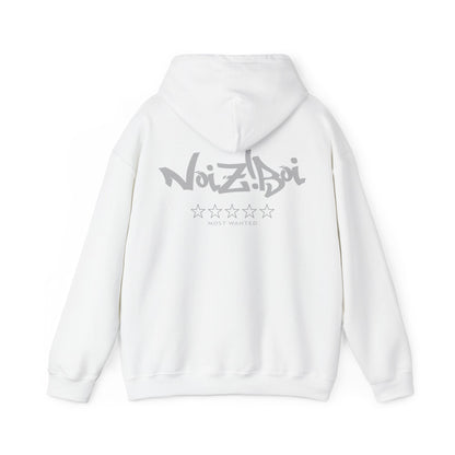 NOIZIBOI LIGHT LOGO 'MOST WANTED' HOODIE